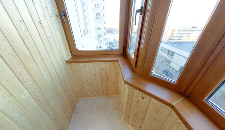 Заказать отделку балкона деревянными обоями в Жуковском по тел. 89167770410